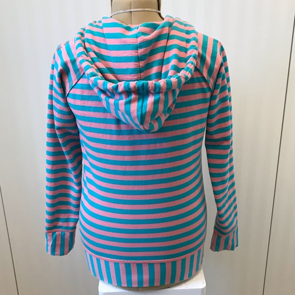 O’Neill pink blue stripe graffiti hoodie Size L - Picture 4 of 12